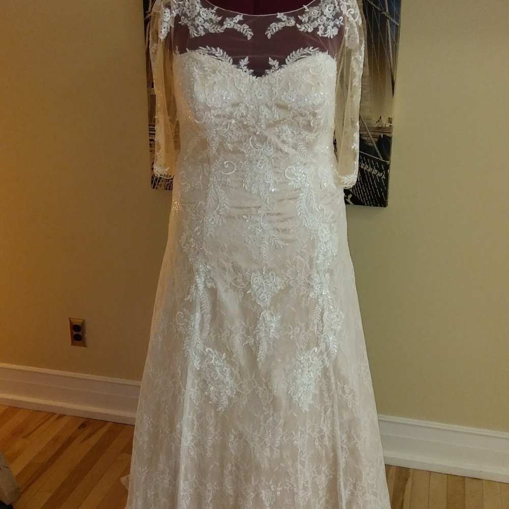 Elegant Lace Wedding Dress Sz. 20-22